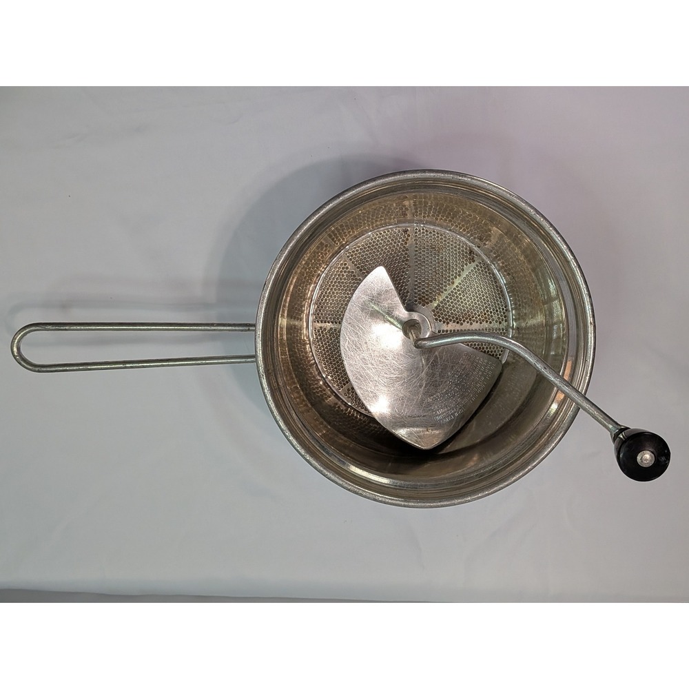 Foley Food Mill Kitchen Tool Silver Good Vintage Stainless Steel Manual Crank